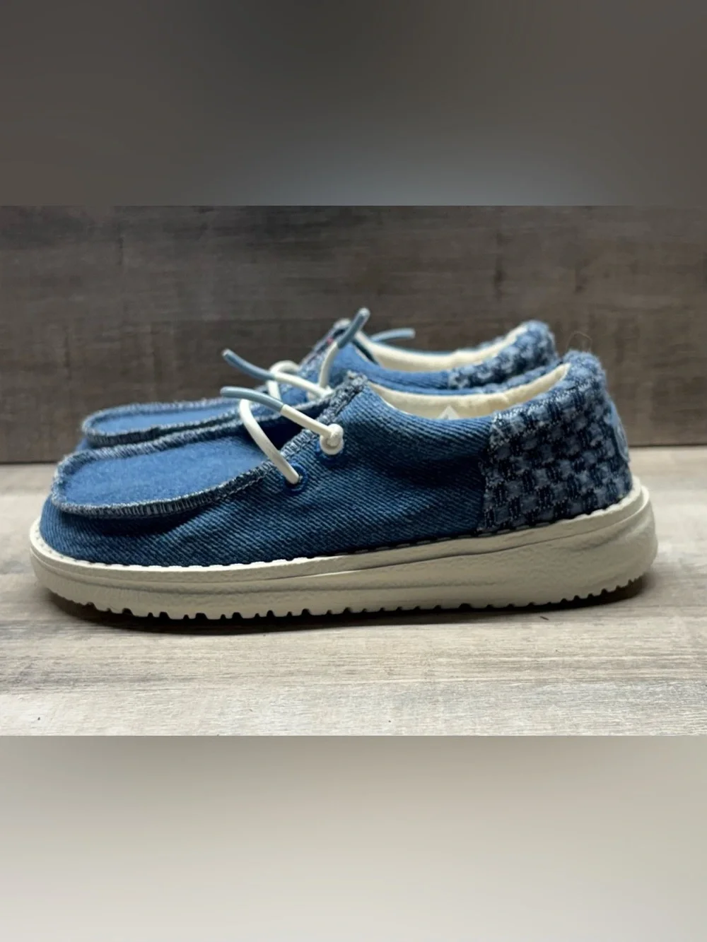 Hey Dude Kids Denim Blue Slip-On Sneakers